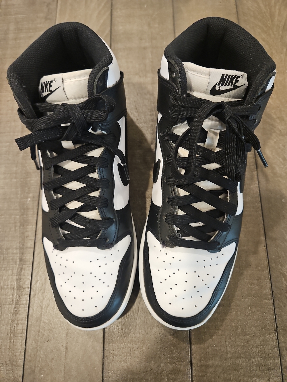 Nike Dunk High Panda Black White Sneakers  Size 8